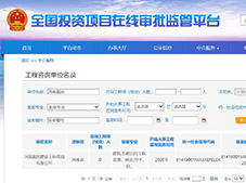 河南嘉銘建設工程咨詢有限公司 全國投資項目在線審批監管平臺備案成功